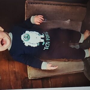 Lazy One NWT Yeti For Bed Kids Bodysuit Romper Sz 12M